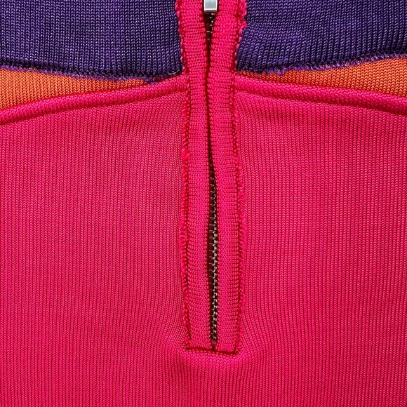 PAOLA BERNARDI Renata Mini Skirt Womens Pink Purple Colorblock Stretch Knit NEW - Picture 14 of 16